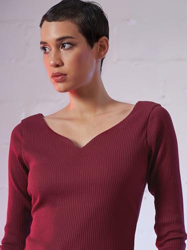 Image of Sassafras Women Sweetheart Neck Rib Top