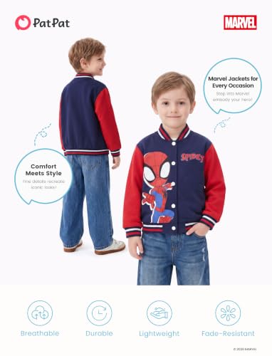 Image of Disney Marvel Bomber Jacket Spider Man Toy Story Cars Varsity Cardigan2-13Y