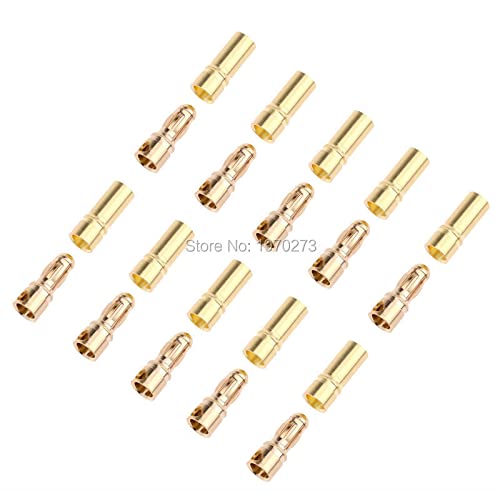 100 Pairs 3.5mm Gold Bullet Connector Plug for RC Battery