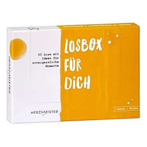 Losbox für eine Person I Geschenk für Frauen: Freundin, Kollegin, Mama, Partnerin I 50 Lose mit Ideen für Entspannung…