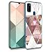 Produktbild kwmobile Hülle kompatibel mit Samsung Galaxy M30s - Handyhülle - Handy Case Glory Dreieck Muster Rosa Rosegold Weiß