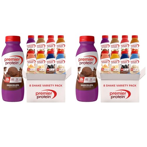 Image of Premier Protein Shake, Variety Pack (8 Flavors, 2 of Each), 30g Protein, No Added Sugar, 24 Vitamins & Minerals, 11.5 fl oz Bottles (16 Pack)