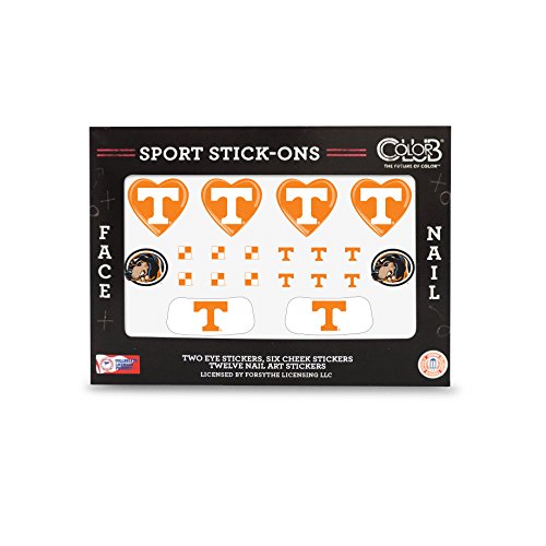 TENNESSEE VOLUNTEERS FACE AND NAIL SPORT STICK ONS-UNIVERSITY OF TENNESSEE TATTOOS