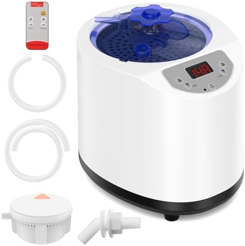 Sauna Steamer Machine, 3L 1200W Portable Sauna Steamer, Steam Generator for Sauna, Home Sauna Steamer Pot with Remote Control, Timer, 15 Heating Levels, Steam Cup, Home Spa Sauna Accessories
