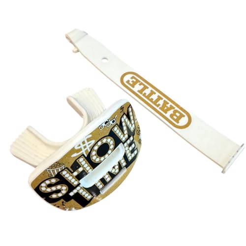 Battle Speed X Mouthguard with Interchangeable Thick Strap, for Football, Advanced Composite, BPA Free, Youth and Adult (Showtime)