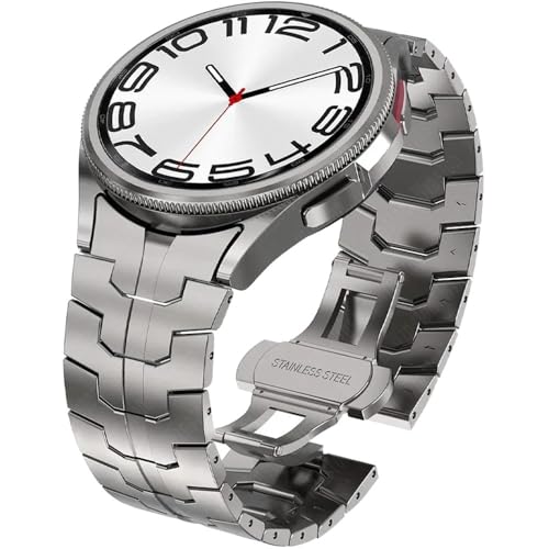 Bracelet montre Galaxy Watch 6 acier inoxydable maillons haut de gamme