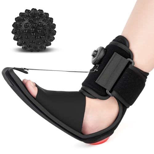 Plantar Fasciitis Night Splint with Massage Ball for Foot Pain