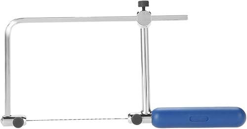 Miniatura 9 de Jewelers - Juego de marcos de sierra con cuchillas, sierra de traste, herramienta de corte ajustable en forma de U, marco de sierra con 6 hojas de