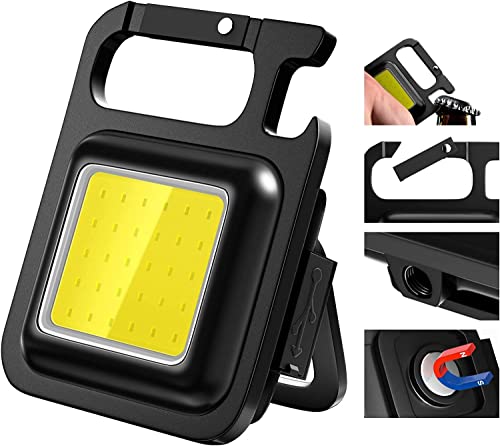 Mini luz LED de trabajo, luces de inspección, lámpara de trabajo recargable de 800 lúmenes, linterna portátil, luz mecánica impermeable para reparación de camping, iluminación de emergencia