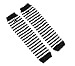 Elandy 1 Pair 35 cm / 14 in Black and White Striped Fingerless Gloves, Long Arm Warmers with Thumb Hole, Knitted Stretchy Mittens for Women, Winter Cold Weather Accessories