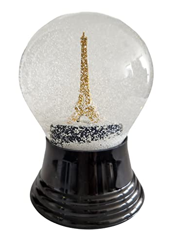 Boule à Neige en Verre véritable – Presque comme de la Vraie Neige, Motif Tour Eiffel, 8 cm