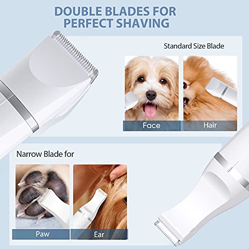 image for oneisall Dog Clippers with Double Blades, Low Noise Dog Grooming Clipp