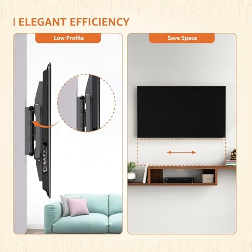Image of FM2 TV Wall Mount Stand 55 Inch Bracket for 32 Inch to 55 Inch Smart TV /LEDs | Heavy Duty Wallmount TV Mount - Black (Pack of 1)