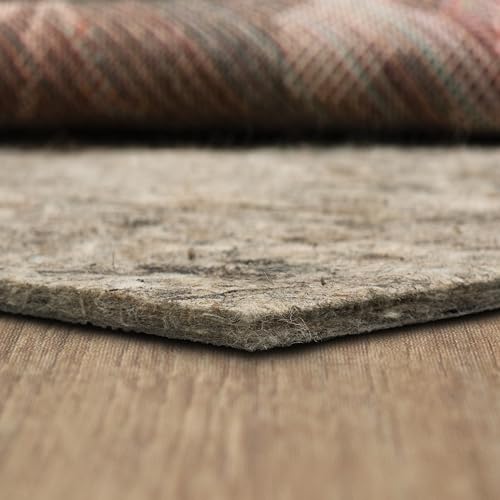 Mohawk Home 8' 2" x 11' 8" Non Slip Grip Rug Pad 1/2" Thick Dual Surface Felt Cushion + Rubber Gripper - Safe for All Floors