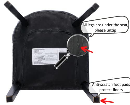 Cimota Pu Leather Dining Chairs Set Of 4, Upholstered Modern Tufted Dining Room Chairs Bronze Nailhead Trim Armless Side Chair With Solid Wood For Kitchen/Dining Room/Bedroom (Brown, Ring On The Back) #TOP5