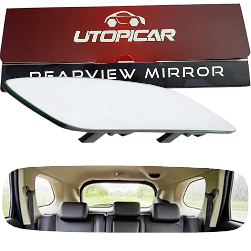 Universal Car Rear View Mirror - Truly Frameless Clip-On Wide Angle & Panoramic Rearview - Easy Mount Curved Blind Spot Mirror for Car or Truck