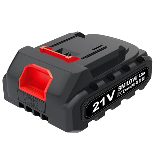 SMILOVII 21V 2000mAh Lithium-Akku – -Ersatzakku für alle SMILOVII Original Elektrowerkzeuge, mit Langer Laufzeit und schnellem, sicherem Laden