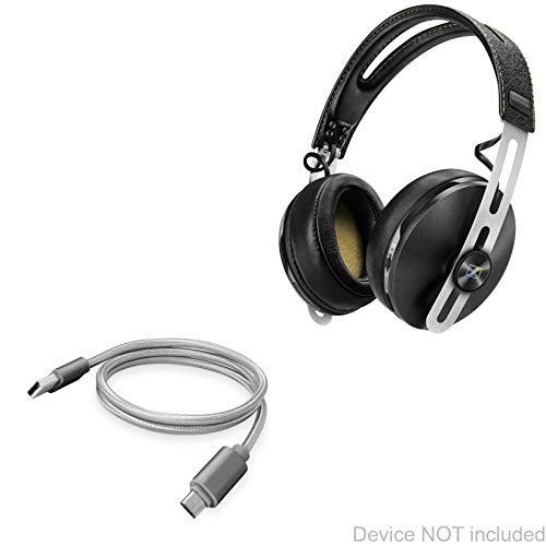Cable for Sennheiser Momentum 2 Wireless (M2) (Cable by BoxWave) - Micro USB DuraCable, Braided Micro USB Charging Cable for Sennheiser Momentum 2 Wireless (M2) - Space Grey