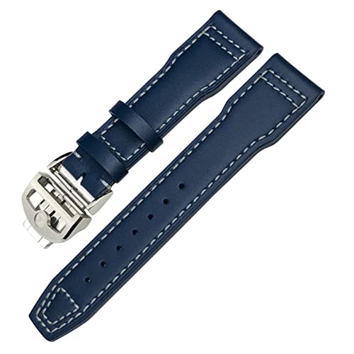 Bracelet de montre en cuir véritable bleu 20mm pour IWC Mark XVIII Le Petit Prince