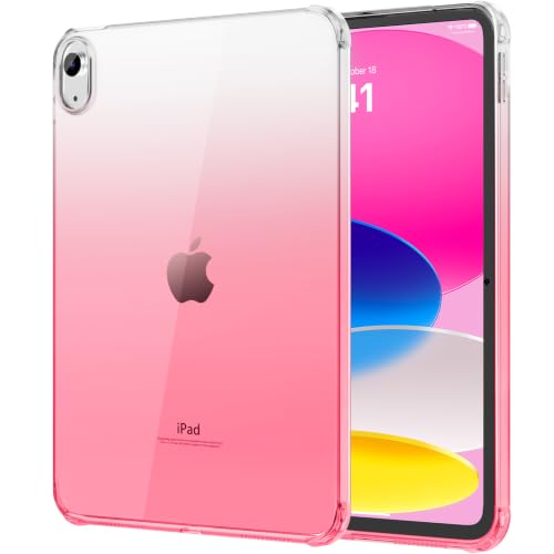 MoKo Clear Case for iPad (A16) 11th Generation 2025, Sakura Pink Gradient