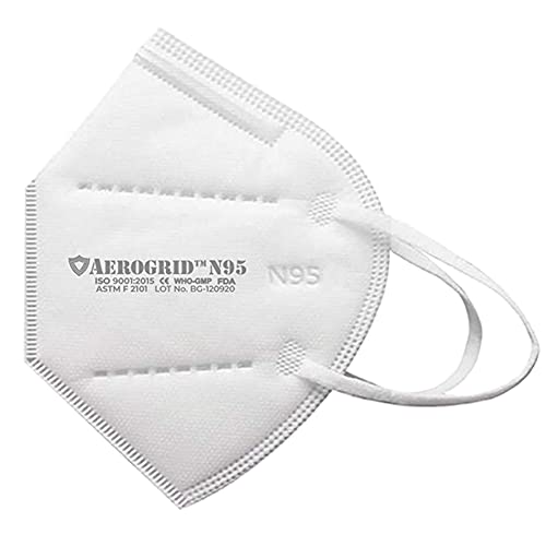 AeroGrid-FFP2-Pack-of-10-White-Earloop-Reusable-N95-Mask-for-Unisex AeroGrid FFP2 | 270 GSM | Pack of 10 | 5 Layers | ISI Mark | BIS Certified | EN 149 European Std. Certified | Premium…