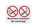 BIKE-label 900143-VA - Pegatina 3D de prohibición fumar no Smoking (51 x 70 mm)