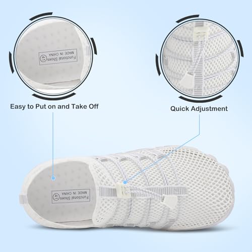 Image of L-RUN Barefoot Water Shoes Women Mens Aqua Sock Athletic Hiking Water Sports Shoes for Swim Beach Pool Sand Diving Walking