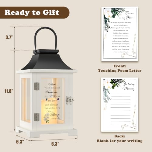 Image of Memorial Lantern, Sympathy Gifts for Loss of Mom Loved One with Card