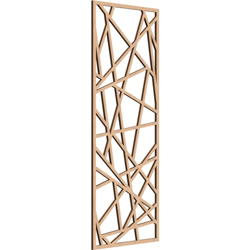 Image of Conway Decorative Pierced Fretwork Wood Wall Panels, 13 3 /8 inchW x 34 3 /8 inchH x 1 /4 inchT, Hickory