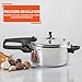 IMUSA 4.2 Quart Stovetop Aluminum Presure Cooker with safety valves for risk-free opening