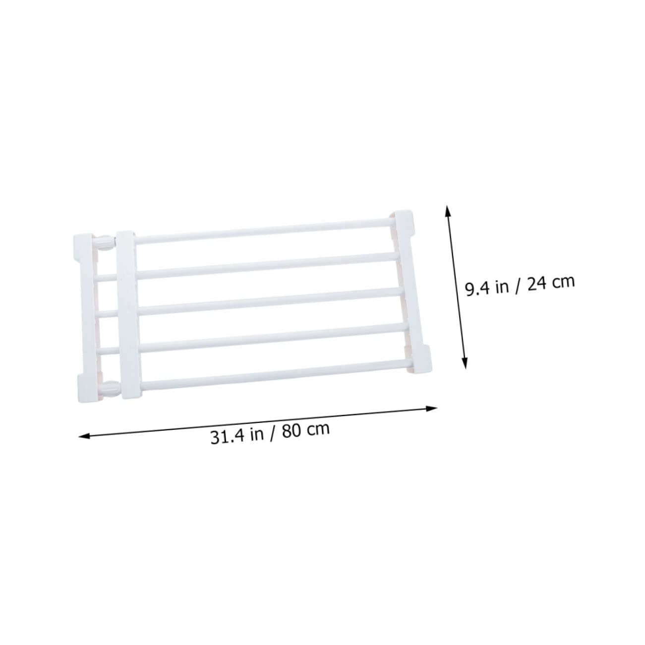 Hohopeti Space-Saving Expandable Closet Rack Tension Shelf Organzier Non-Slip Corners