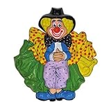 Dreidimensionale Optik PARTY DISCOUNT NEU Wand-Deko Karnevals-Clown, ca. 60cm