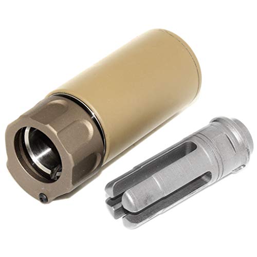 Airsoft Parts 5KU 94mm QD Mini-2 Suppressor Silencer Silencieux suppresseur avec -14mm CCW Anti-horaire FlashHider Dark Earth – vue 3