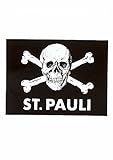 Maße: 8 x 6 cm FC2920 - St. Pauli - Aufkleber Totenkopf