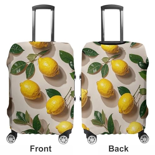 Suitcase Covers for Luggage Washable Luggage Cover Lemon Pattern Luggages Wheel Covers Elastic Travel Carry On Suitcase Cover Travel Luggages Protector Sleeve Fit 29-32 Inch L3