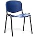 Sedia impilabile iso delle sedie dell'ufficio di giorno successivo poli struttura nera blu senza braccia