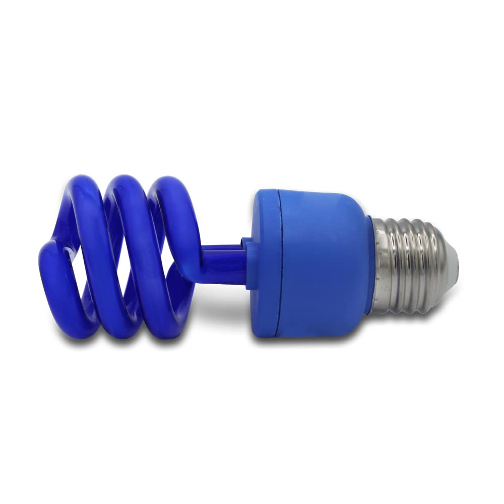 13 Watt Blue Spiral CFL Fluorescent Light Bulb by Lumenivo 120Volt