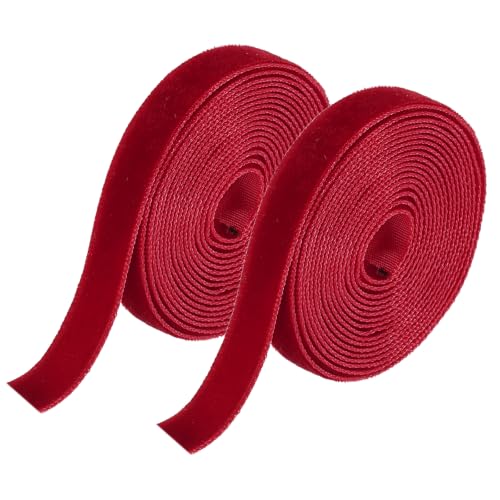 MECCANIXITY - Ruban velours 2/5 po x 2 verges rouge 2 pcs
