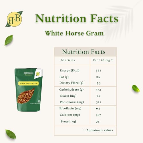 Image of B&B Organics White Horse Gram(900g) / Traditional Lentil /Vellai Kollu Paruppu