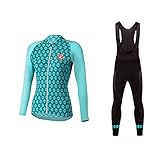 UGLY FROG Radtrikot Fahrradbekleidung Set Winter Radjacke Langarm Winddicht Damen Thermische Fleece mit 20D Polster Hosen