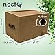 nestQ Vogelnest für Agaporniden Nistkasten Untrennbares Bett, Zuchthaus aus Holz für Vögel, mit Haken für Vogelkäfig, Unzertrennliche Behausung 23 cm x 13,5 cm x 13,5