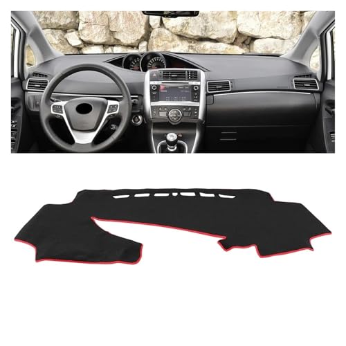 para Toyota para Verso AR20 2009-2018 Cubierta del Tablero Evitar Luces Almohadillas Panel De Instrumentos Alfombras Coche Fundas Salpicadero(Red Side)