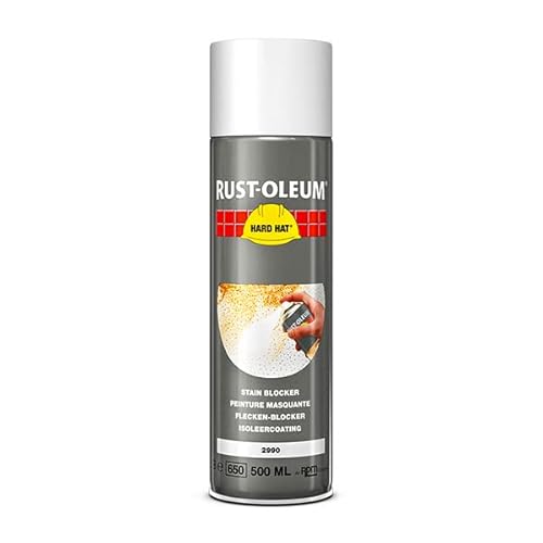 Rust-Oleum Hard Hat Peinture Masquante, Peinture en aérosol à séchage rapide pour éliminer les taches de suie, de moisissures, de graffitis, 500ml Cover