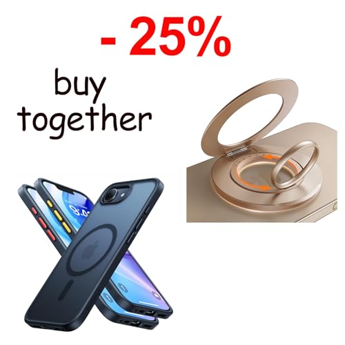 Magnetic Case & Magnetic Phone Grip Ring Holder Kickstand