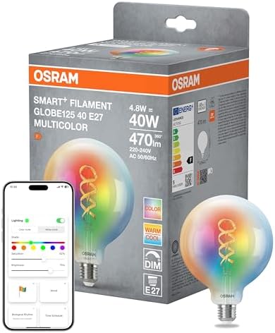 OSRAM Lámpara LED SMART+ Globo 125 Filamento E27, RGBW, compatibl...
