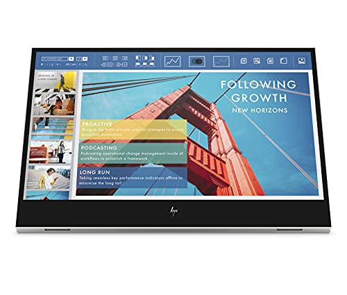Image of HP E14 G4 14 inch Portable Monitor, On-Screen Controls; Low Blue Light Mode; Anti-Glare,Power Control; Input Control; Menu Control; Image; Color, No Integrated Camera