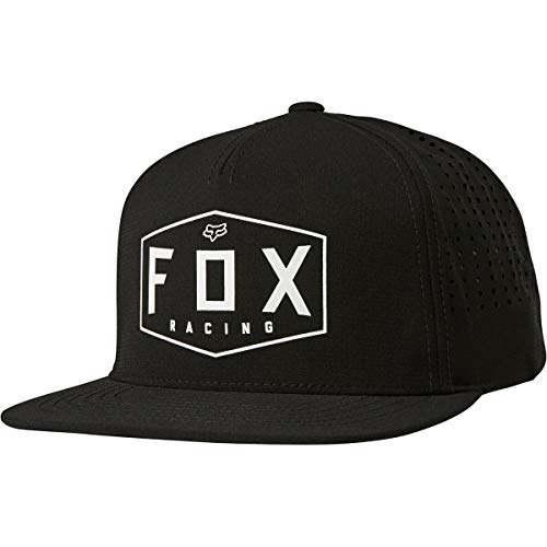 Fox Racing Men s Crest Snapback Hat, Black, One Size