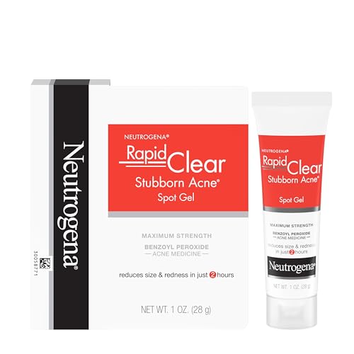 Neutrogena Rapid Clear Stubborn Acne Spot Treatment Gel, Maximum Strength 10% Benzoyl Per-oxide...