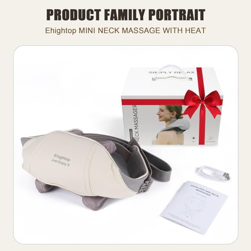 Massageador de pescoço qualificado FSA HSA, massageador Shiatsu nas costas com calor, massageador el