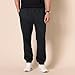 Amazon Essentials Sweatpants for Men, Black Fleece, Closed Bottom, Large (Available in Big and Tall)